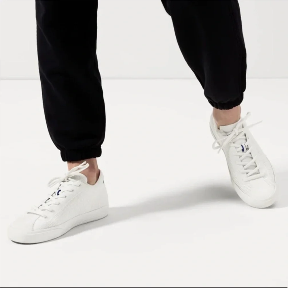 Rothy’s Lace up White Sneakers Shoes Washable Sustainable Comfort 6.5